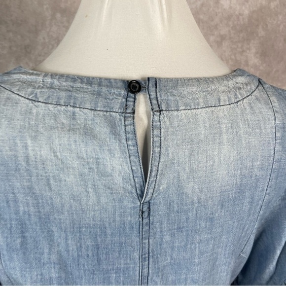 Isabel Marant Etoile Chambray Lelicia Faux Wrap Dress In Blue Size EU 36 US S - Picture 10 of 13